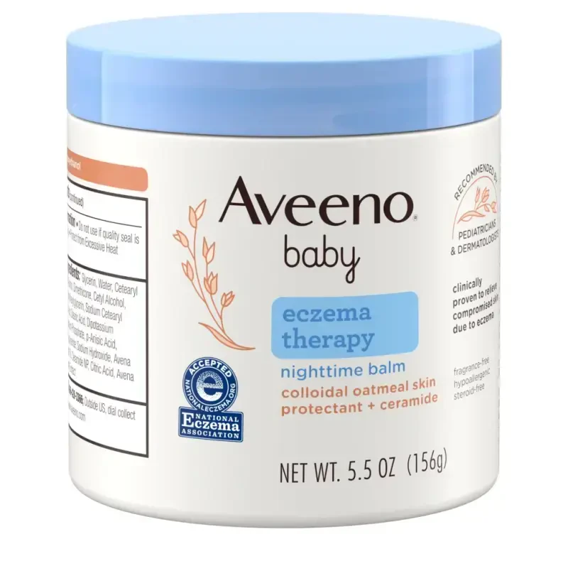 Ночной бальзам для тела Aveeno Baby Eczema Therapy с коллоидным овсяным хлопьями, 5,5 унции - AVEENO
