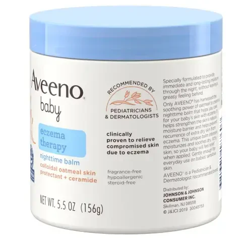 Ночной бальзам для тела Aveeno Baby Eczema Therapy с коллоидным овсяным хлопьями, 5,5 унции - 7
