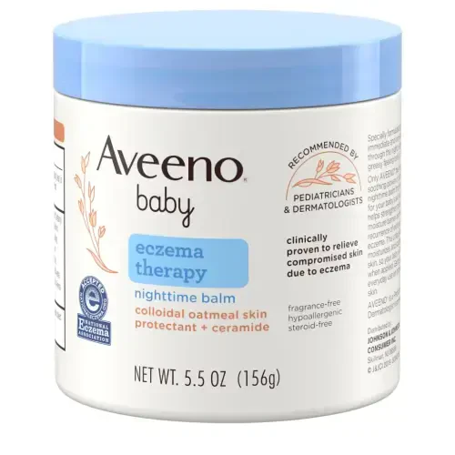 Ночной бальзам для тела Aveeno Baby Eczema Therapy с коллоидным овсяным хлопьями, 5,5 унции - 8