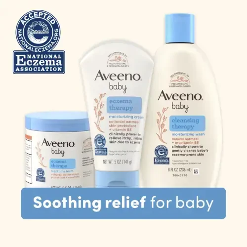 Ночной бальзам для тела Aveeno Baby Eczema Therapy с коллоидным овсяным хлопьями, 5,5 унции - 13