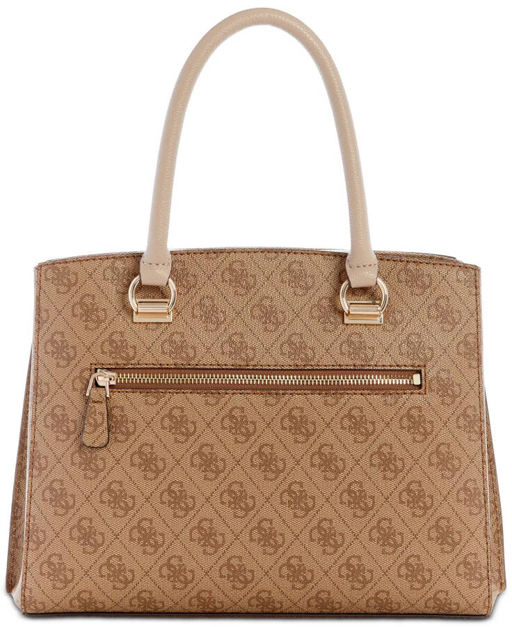 Noelle Girlfriend Medium 4G Basique Monogram Satchel Latte Logo - 4