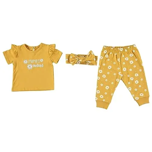 Chick Pea Baby Girl Clothes Newborn Jogger Layette Set - 2