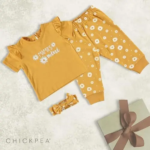Chick Pea Baby Girl Clothes Newborn Jogger Layette Set - 4