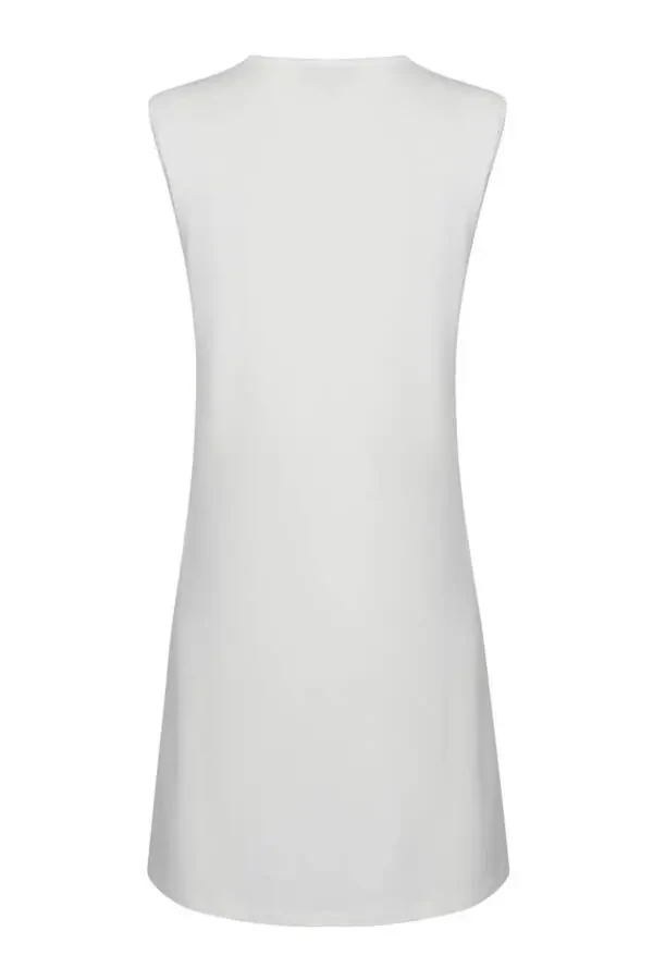 Nol qo'lli velosiped yoqali tunika-Oq - 3