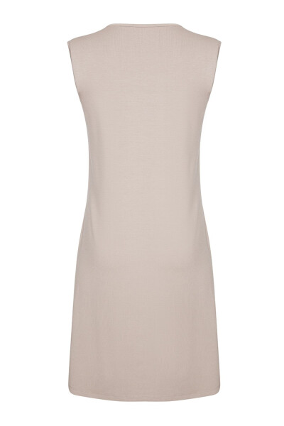 Nol qo'lsiz velosiped yoqali tunika-Bej - 3