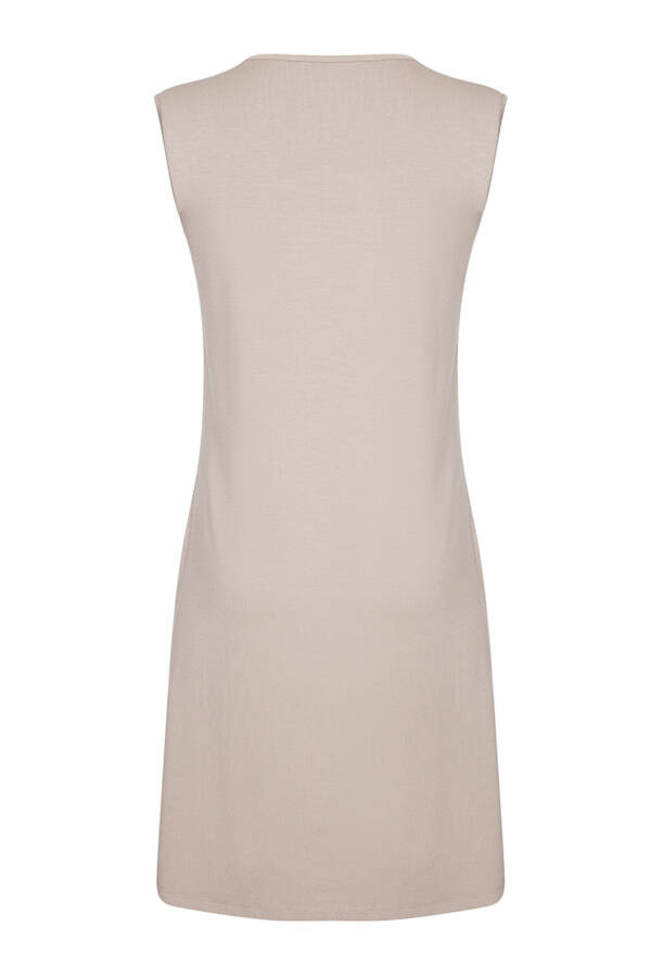 Nol qo'lsiz velosiped yoqali tunika-Bej - 3