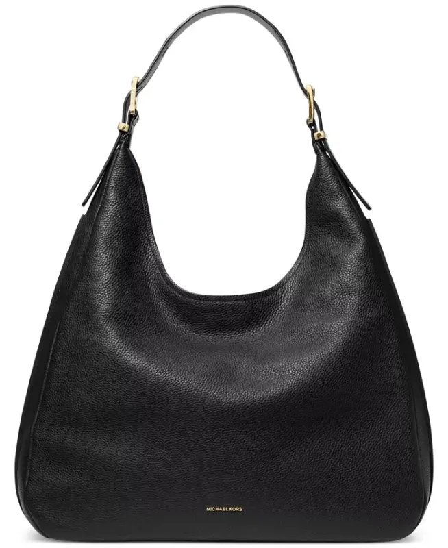 Nolita Large Leather Hobo Shoulder Bag - Black - 2