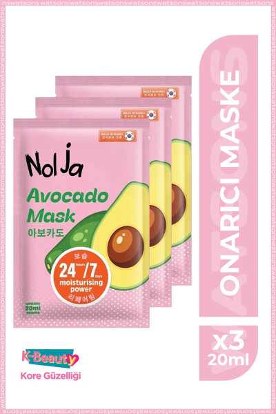 Nolja Avocado Face Mask 24/7 3 pcs - 4