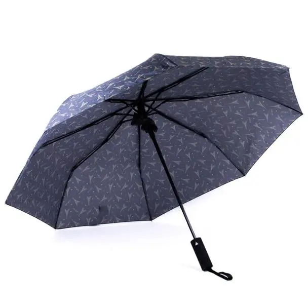 Nollia Windproof Automatic Travel Umbrella, Compact Portable with Reinforced Ribs for Sun & Rain - 1