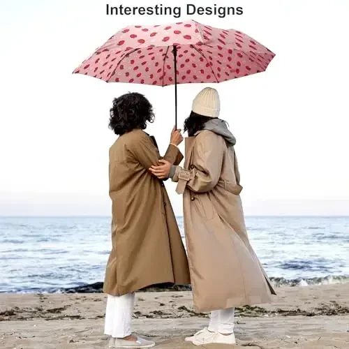 Nollia Windproof Automatic Travel Umbrella, Compact Portable with Reinforced Ribs for Sun & Rain - 3