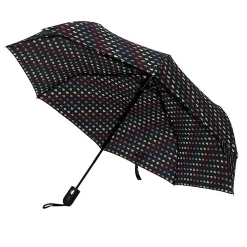 Nollia Windproof Automatic Travel Umbrella, Compact Portable with Reinforced Ribs for Sun & Rain - 1
