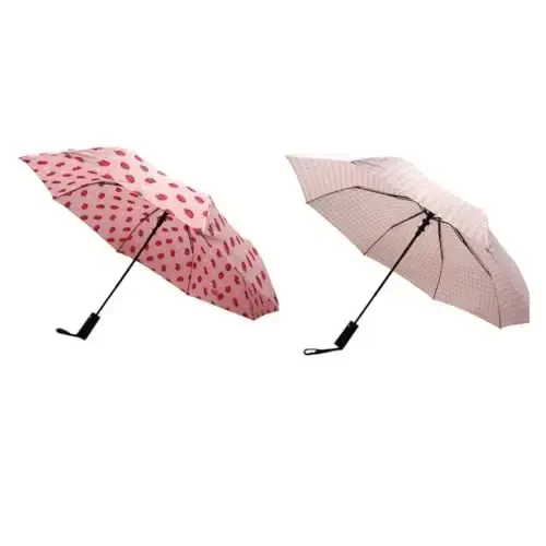 Nollia Windproof Automatic Travel Umbrella, Compact Portable with Reinforced Ribs for Sun & Rain 