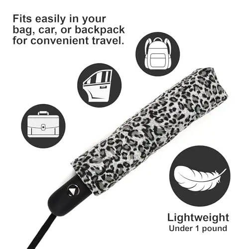 Nollia Windproof Automatic Travel Umbrella, Compact Portable with Reinforced Ribs for Sun & Rain - 7