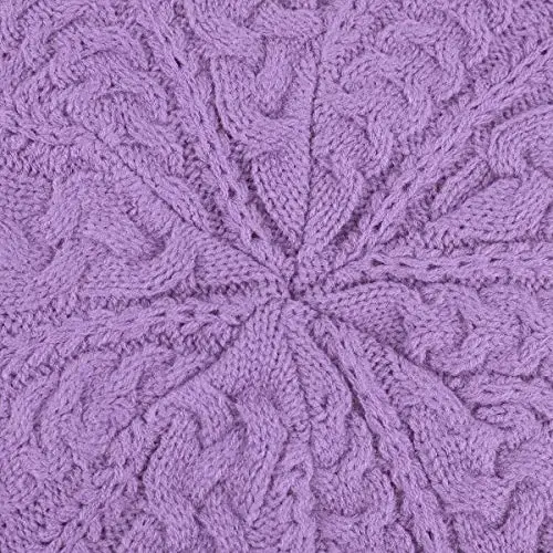 Nollia Soft Knit Solid Color Beanie, Ayollar uchun zamonaviy va yengil Crochet uslubidagi trikotaj shapka, Bir o'lchamli keng shapka - MODAZONE (1)