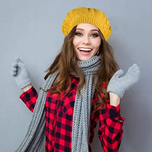 Nollia Soft Knit Solid Color Beanie, Chic, va Yengil vaznli to‘qilgan uslubdagi ayollar uchun shapka, bir o‘lchamli shapka - 7