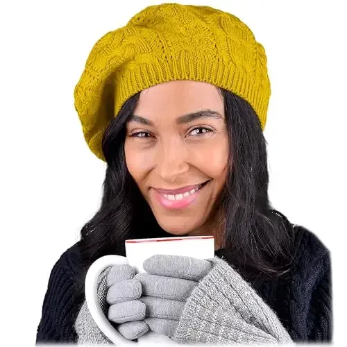 Nollia Soft Knit Solid Rangli Beanie, Chiroyli va Yengil Crochet Trikotaj Beanie Ayollar uchun, Bir Olchamli Slouchy Shlyapa - 3