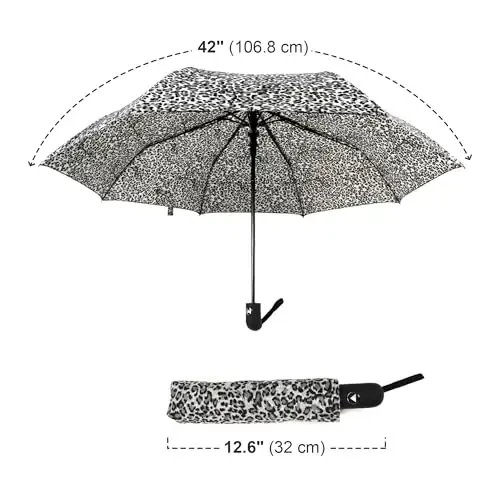 Nollia Windproof Automatic Travel Umbrella, Compact Portable with Reinforced Ribs for Sun & Rain - 3