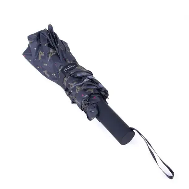 Nollia Windproof Automatic Travel Umbrella, Compact Portable with Reinforced Ribs for Sun & Rain - 2