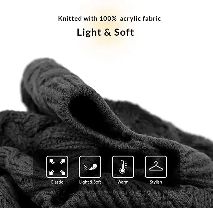 Nollia Yumshoq Trikotaj Bir Rangli Shlyapa, Chiroyli va Yengil To‘qilgan Qalpog‘i Ayollar uchun, Bir O‘lchamli Qalpog‘i - 3