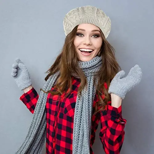 Nollia Yumshoq Trikotajli Bir Rangli Beanie, Chiroyli va Yengil To'qilgan Uslubdagi Beanie Shlyapa Ayollar uchun, Bir O'lchamli Keng Shlyapa - 4