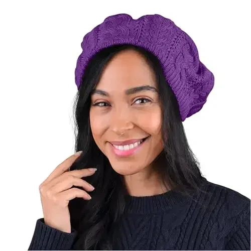 Nollia Soft Knit Solid Color Beanie, Chic, and Lightweight Crochet Knitted Style Beanie Hat for Women, One Size Slouchy Hat - 1