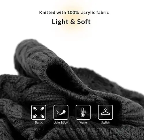 Nollia Soft Knit Solid Color Beanie, Chic, and Lightweight Crochet Knitted Style Beanie Hat for Women, One Size Slouchy Hat - 3