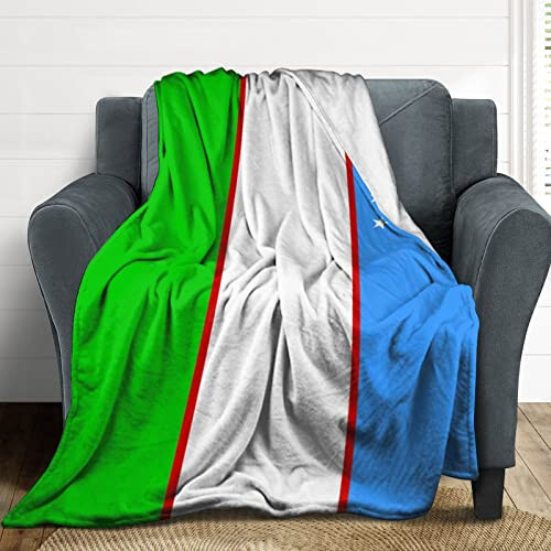 NOLYXICI Uzbekistan Flag Throw Blanket Soft Flannel Printed Pattern Decorative Blankets for Bed Sofa - 6