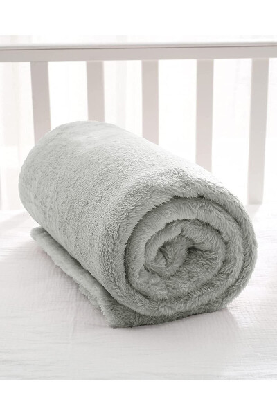 Nomi Baby Blanket Grey Newborn Baby Crib Stroller Swaddle Plush Blanket 100x120 Cm - 10