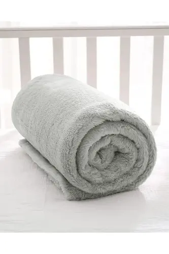 Nomi Baby Blanket Grey Newborn Baby Crib Stroller Swaddle Plush Blanket 100x120 Cm - GREY - 3