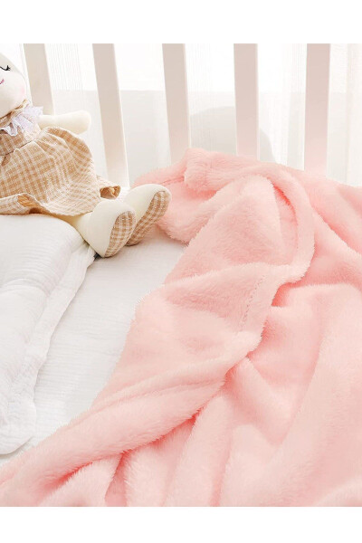 Nomi Baby Blanket Pink Newborn Baby Crib Stroller Swaddle Plush Blanket 100x120 Cm - 9