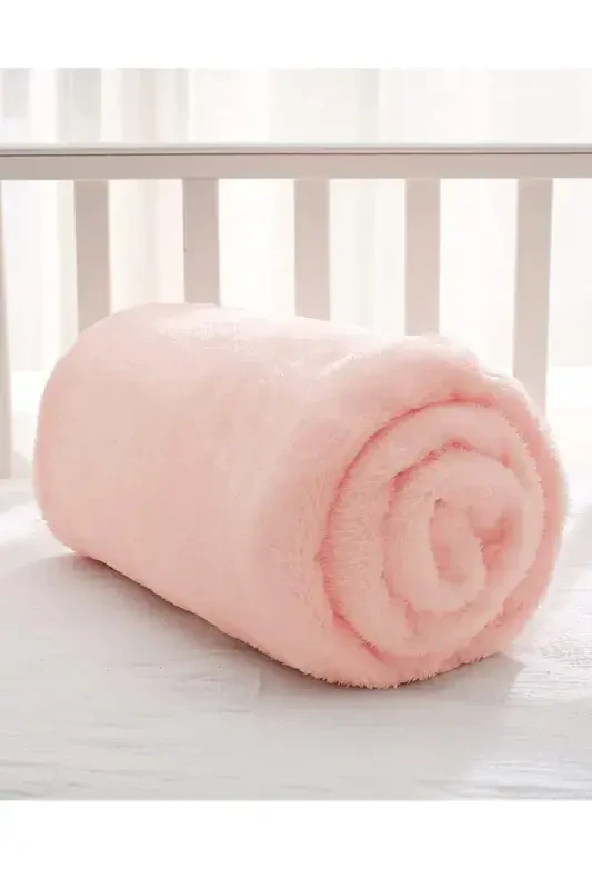 Nomi Baby Blanket Pink Newborn Baby Crib Stroller Swaddle Plush Blanket 100x120 Cm-PINK - 6