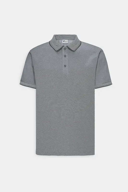 Non-iron Cotton Fabric Slim Fit Narrow Cut Non-Curling Polo Neck T-Shirt - 11