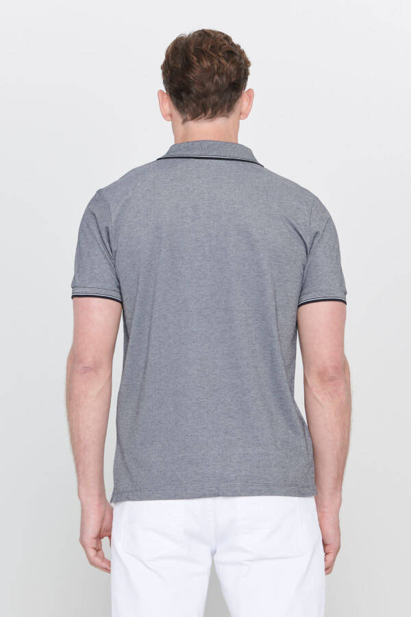 Non-iron Cotton Fabric Slim Fit Narrow Cut Non-Curling Polo Neck T-Shirt - 5