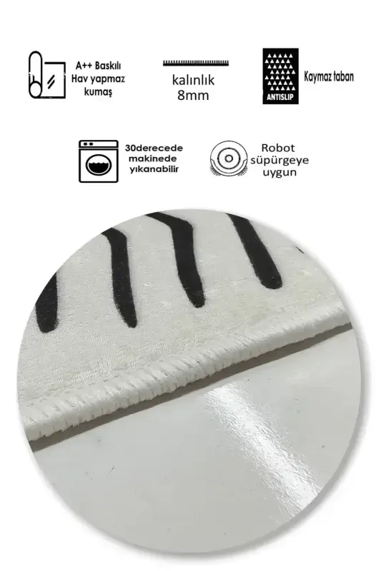 Non-Slip Base Washable 2 Pcs 60x100 - 50x60 Bathroom Rug Mat Toilet Set-white - 3