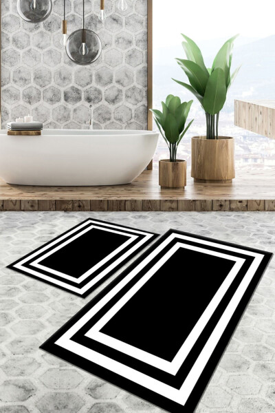 Non-slip Base Washable Stain-resistant 2-Piece Set 60x100 50x60 Bath Mat Bathroom Rug Toilet Set - GENEL MARKALAR