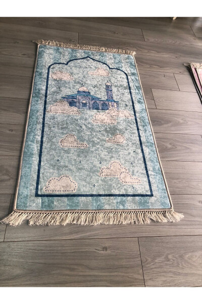 Non-Slip Machine Washable Digital Printed Prayer Rug 70x120cm - 2