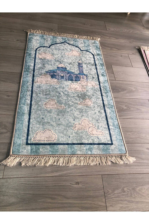 Non-Slip Machine Washable Digital Printed Prayer Rug 70x120cm - 2