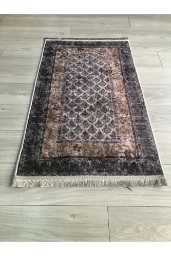 Non-Slip Machine Washable Digital Printed Prayer Rug 70x120cm-Dark Gray - YTR HOME (1)