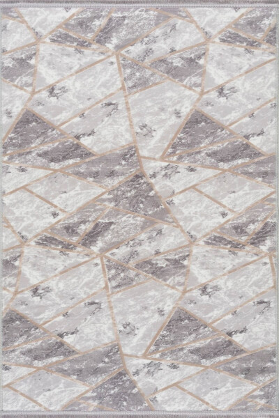 Non-Slip Marble Pattern Slim Long Cleanable Stylish Roll Cut Gel Rug - ASLAN HOME (1)
