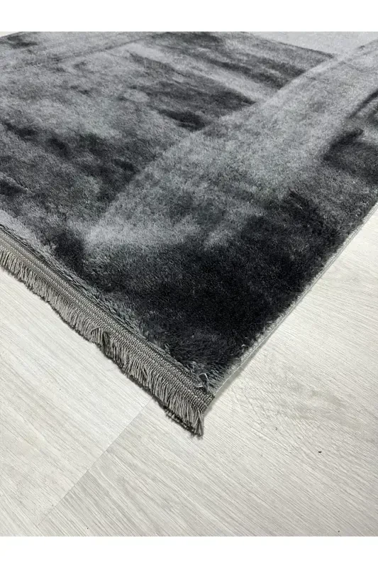 Non-Slip Most Trendy Soft Plush Anthracite Classic Fringe Carpet-Anthracite - 1
