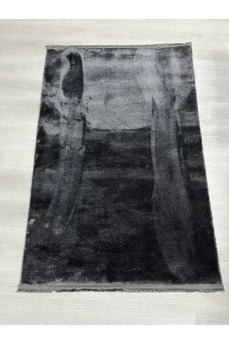 Non-Slip Most Trendy Soft Plush Anthracite Classic Fringe Carpet-Anthracite - SARAR (1)