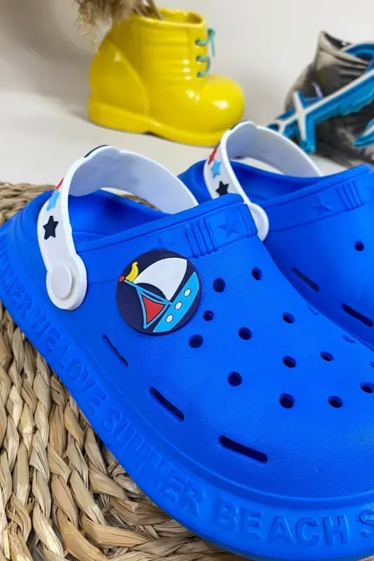 Non-Slip Sole Summer Kids Sandal/Slipper - Sea Pool Sandal - Calx8010-Blue - 2