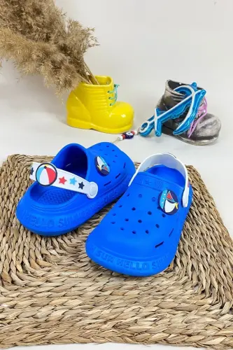 Non-Slip Sole Summer Kids Sandal/Slipper - Sea Pool Sandal - Calx8010-Blue - 4