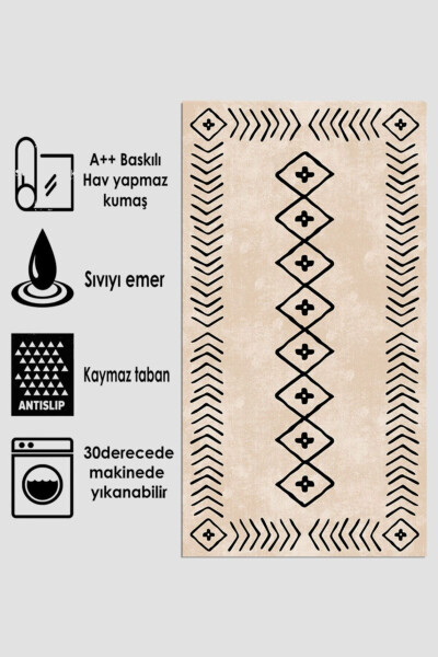 Non-slip, washable 2-piece 60x100 - 50x60 bathroom rug and toilet set - 2