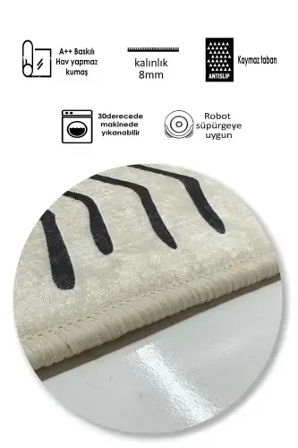 Non-slip, washable 2-piece 60x100 - 50x60 bathroom rug and toilet set - 3