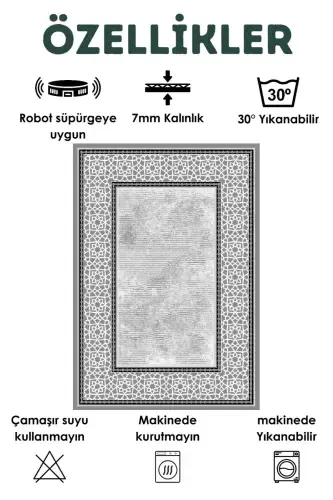 Non-Slip, Washable Bath Mat, Bathroom Rug, Shower Cabin Rug - Square - 2