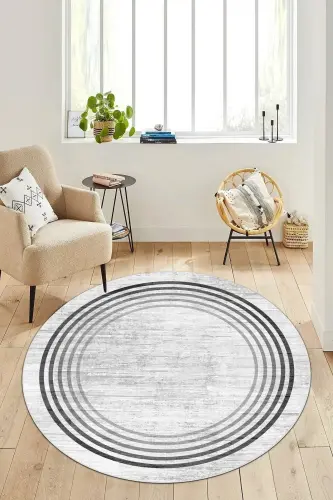 Non-Slip Washable Printed Rug Runner-Round - HALISE HOME (1)