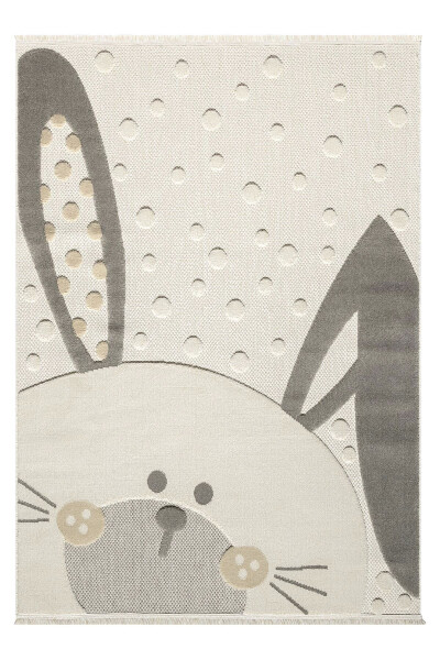 Non-Slip Washable Woven Rug Rabbit Figure Baby Kids Room Rug Stain Resistant AYAZ 15 - 6