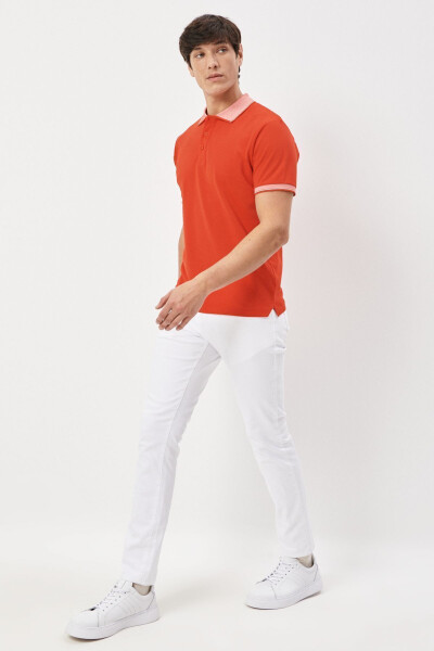 Non-Stretch Cotton Fabric Slim Fit Narrow Cut Na - 2