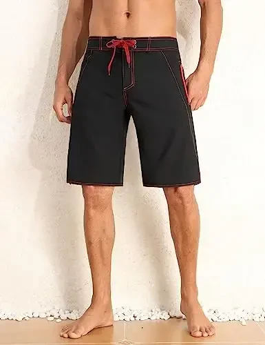 Nonwe erkaklar uchun kompressiyali astarli suzish shortiklari 2 in 1 tez quriydigan cho'milish kostyumlari yuk surf taxtasi cho'ntakli shortilar - 4